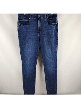 Good American Jeans Womens 14/32 Good Legs Twisted Slit Ankle INDIG0004 Wash